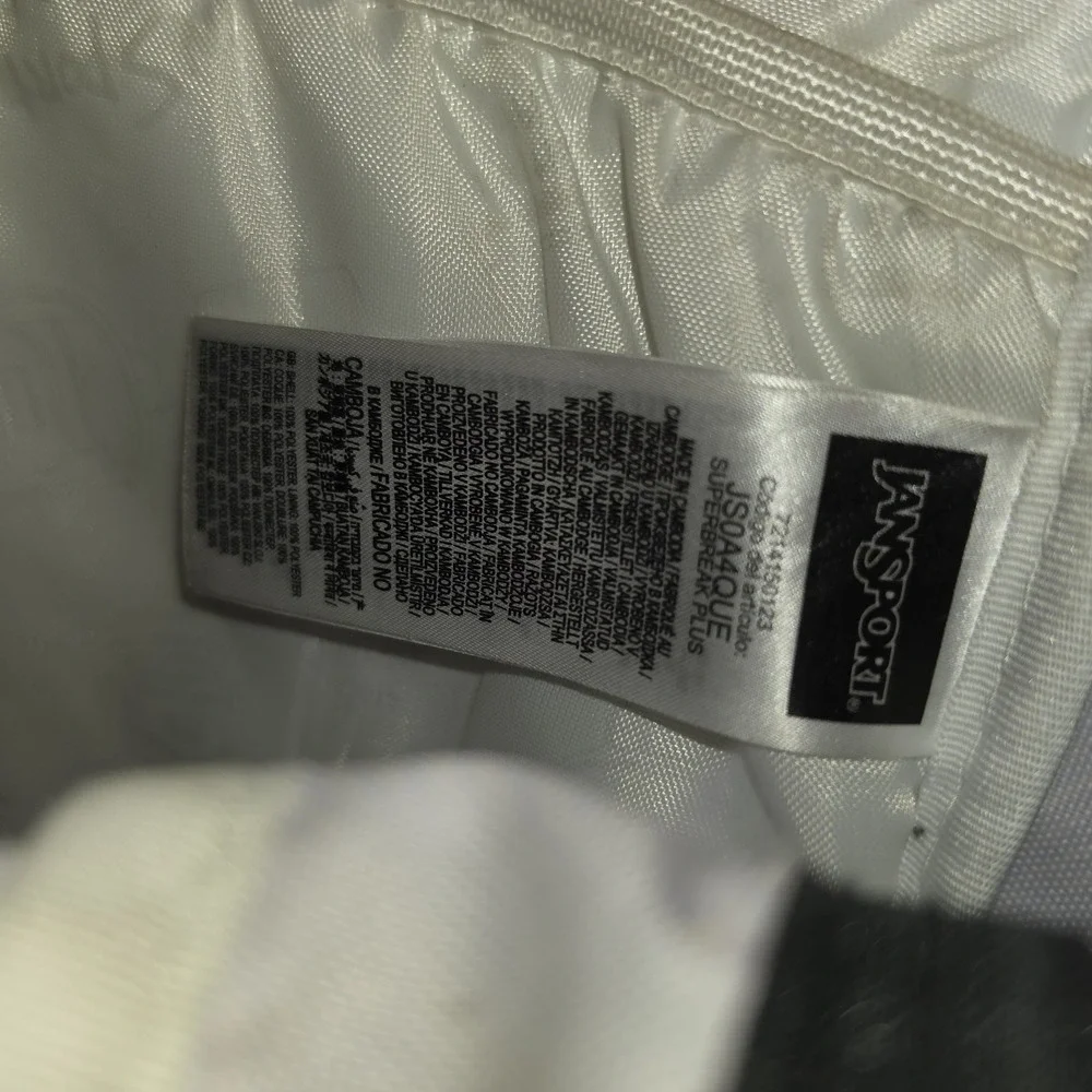 JanSport SuperBreak Plus Backpack Geometric Zip Padded Straps